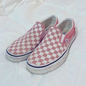 Checkered slip on vans